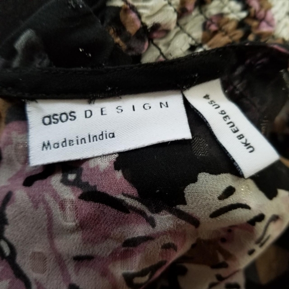 ASOS sheer wrap top in black metallic floral - Picture 11 of 13